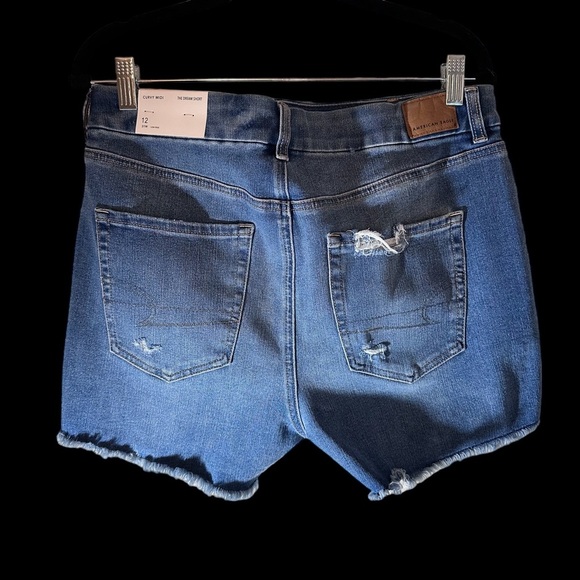 AMERICAN EAGLE 🦅 Curvy MIDI, The Dream Short, Women's Size 12, Distressed, NWT. - Picture 3 of 6